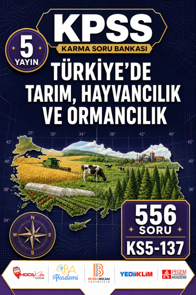 Türkiye’de Tarım, Hayvancılık ve Ormancılık 5 Yayın 556 Soru