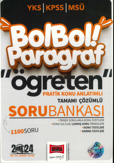 BOL BOL PARAGRAF ÖĞRETEN PRATİK KONU ANLATIMLI TAMAMI ÇÖZÜMLÜ SORU BANKASI Panda Fotokopi & Baskı Merkezi