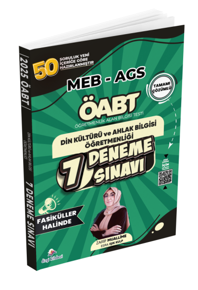 ÖABT MEB-AGS DKAB Din Kültürü ve Ahlak Bilgisi Öğretmenliği 7 Deneme Fasikül Çözümlü Dizgi Kitap Yayınları Panda Fotokopi & Baskı Merkezi