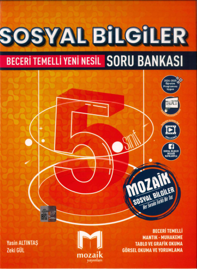 5. Sınıf Sosyal Bilgiler Soru Bankası Mozaik Yayınları Panda Fotokopi & Baskı Merkezi