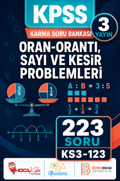 Oran-Orantı, Sayı ve Kesir Problemleri 3 Yayın 223 Soru (Benim Hocam - CBA - Hoca Kafası Yayınları) Panda Fotokopi & Baskı Merkezi