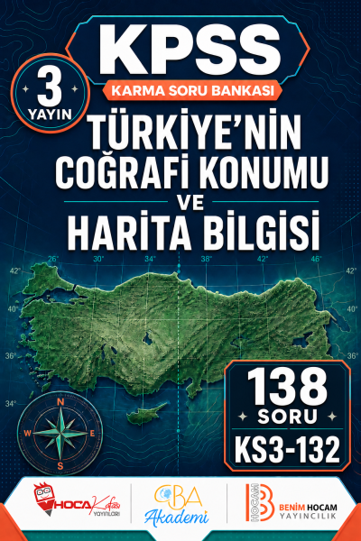 Türkiye’nin Coğrafi Konumu ve Harita Bilgisi 3 Yayın 138 Soru (Benim Hocam - CBA - Hoca Kafası Yayınları) Panda Fotokopi & Baskı Merkezi