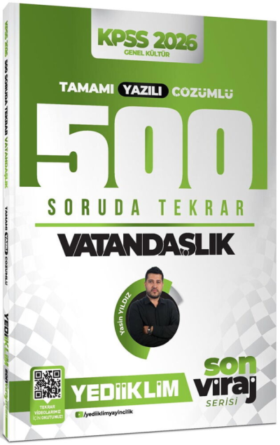 2026 KPSS Vatandaşlık Son Viraj Serisi Tamamı Yazılı Çözümlü 500 Soruda Genel Tekrar Kampı Yediiklim Yayınları Panda Fotokopi & Baskı Merkezi