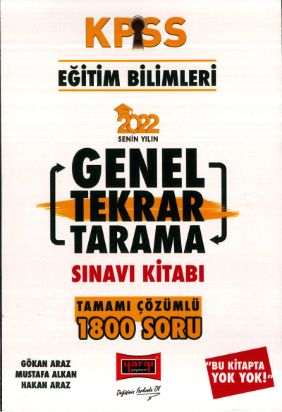 EĞİTİM BİLİMLERİ GENEL TEKRAR TARAMA TÜM DERSLER ÇÖZÜMLÜ 1800 SORU