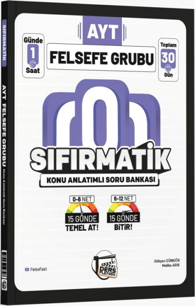AYT Felsefe Sıfırmatik Konu Anlatımlı Soru Bankası Ders Platosu Panda Fotokopi & Baskı Merkezi