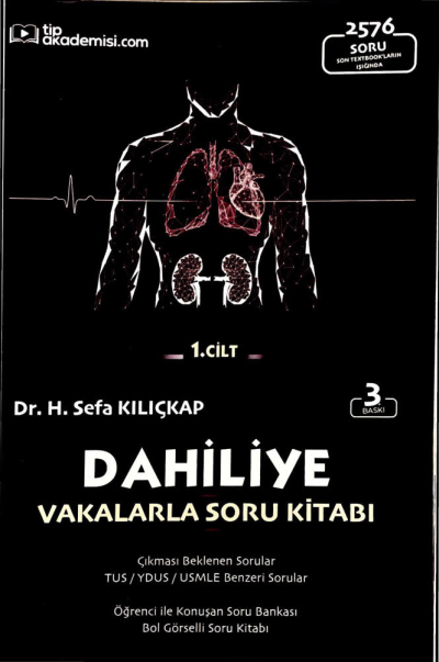 Dahiliye Vakalarla Soru Kitabı 2576 Soru 1. Cilt Tıp Akademisi.com Panda Fotokopi & Baskı Merkezi