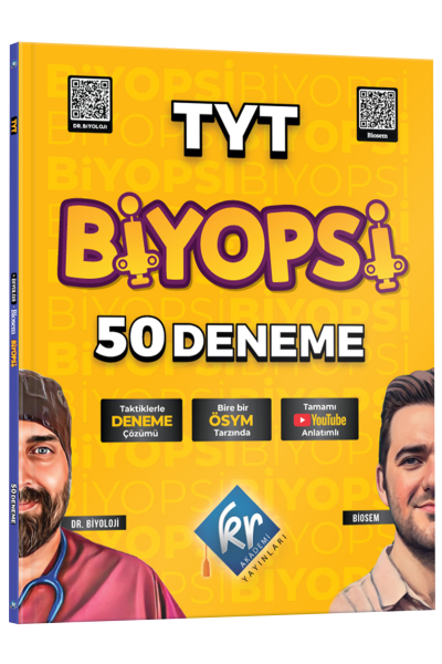 TYT Biyopsi 50 Biyoloji Denemesi KR Akademi Yayınları Panda Fotokopi & Baskı Merkezi