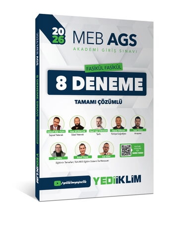 2026 MEB AGS Fasikül Fasikül 8 Deneme Tamamı Çözümlü Yediiklim Yayınları Panda Fotokopi & Baskı Merkezi