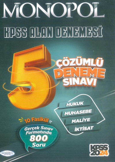 2024 KPSS A Grubu Tamamı Çözümlü Fasikül 5 Deneme Sınavı Monopol Yayınları Panda Fotokopi & Baskı Merkezi