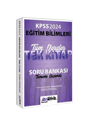 2024 KPSS Eğitim Bilimleri Tüm Dersler Tamamı Çözümlü Tek Kitap Soru Bankası HocaWebde Yayınları Panda Fotokopi & Baskı Merkezi