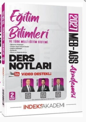 MEB-AGS Akademisi Eğitim Bilimleri ve Türk Milli Eğitim Sistemi Video Ders Notları 2. Kitap İndeks Akademi Yayıncılık Panda Fotokopi & Baskı Merkezi