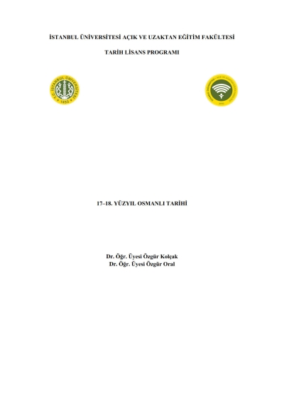17-18. Yüzyıl Osmanlı Tarihi Panda Fotokopi & Baskı Merkezi