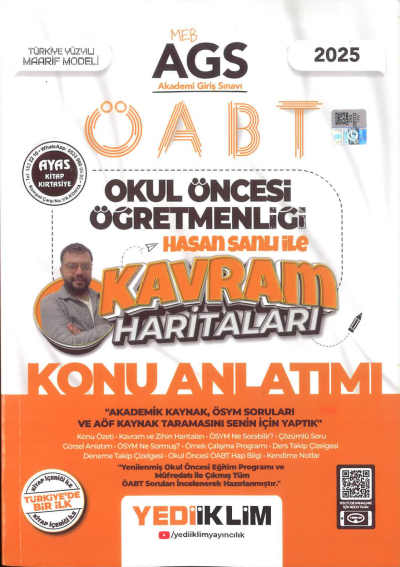 2025 MEB AGS ÖABT Okul Öncesi Öğretmenliği Hasan Sanlı İle Kavram Haritaları Konu Anlatımı Yediiklim Yayınları Panda Fotokopi & Baskı Merkezi