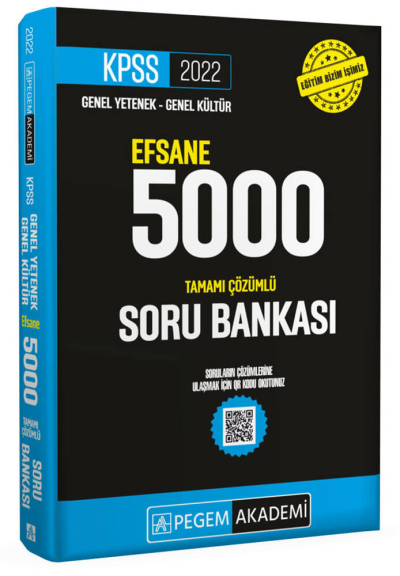 2022 KPSS Genel Yetenek Genel Kültür Efsane 5000 Tamamı Çözümlü Soru Bankası