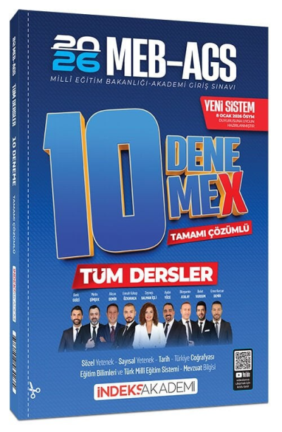 2026 MEB-AGS Tüm Dersler 10 DenemeX Çözümlü İndeks Akademi Yayıncılık Panda Fotokopi & Baskı Merkezi