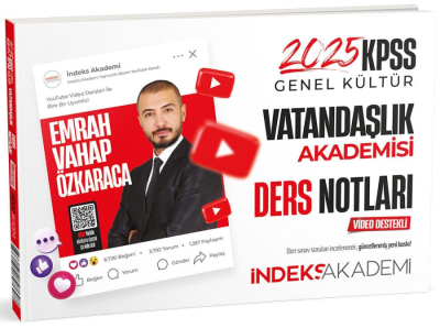 İndeks Akademi 2025 KPSS Vatandaşlık Akademisi Video Ders Notları