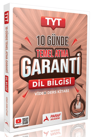 YKS TYT Dil Bilgisi Türkçenin Matematiği 10 Günde Temel Atma Garanti Video Ders Kitabı - Gamze Özdin Paraf Akademi Yayınları Panda Fotokopi & Baskı Merkezi