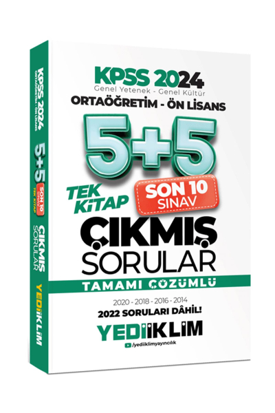 Ortaöğretim - Ön Lisans Tamamı Çözümlü 5+5 Çıkmış Sorular Tek Kitap (2014-2022) Panda Fotokopi & Baskı Merkezi