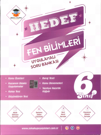 6. Sınıf Fen Bilimleri Hedef Uygulamalı Soru Bankası Zeka Küpü Yayınları Panda Fotokopi & Baskı Merkezi