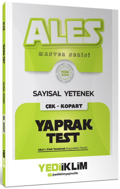 2027 ALES Master Seris Sayısal Yetenek Çek Kopart Yaprak Test Yediiklim Yayınları Panda Fotokopi & Baskı Merkezi