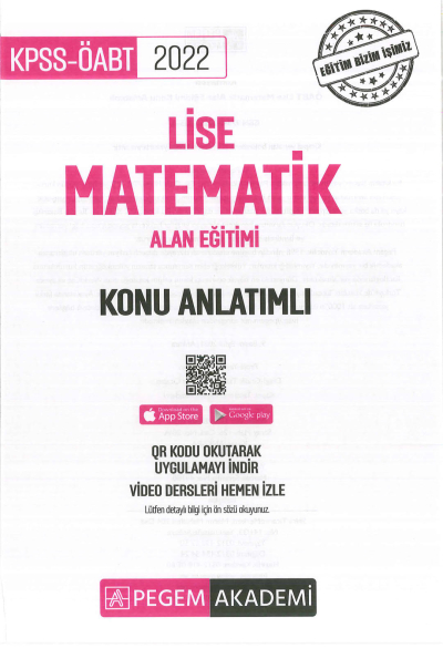 LİSE MATEMATİK ALAN EĞİTİMİ KONU ANLATIMLI