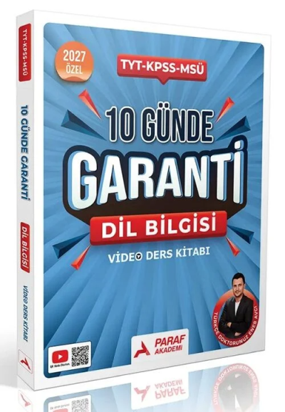 2027 TYT Dil Bilgisi Türkçe Doktorunuz 10 Günde Garanti Video Ders Kitabı Paraf Akademi Panda Fotokopi & Baskı Merkezi