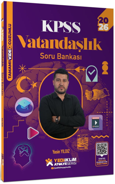 2026 KPSS Vatandaşlık Atölye Soru Bankası Çözümlü Yediiklim Yayınları Panda Fotokopi & Baskı Merkezi