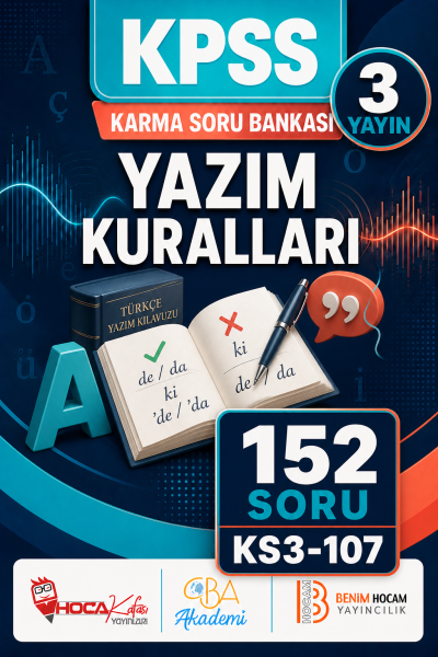 Yazım Kuralları 3 Yayın 152 Soru (Benim Hocam - CBA - Hoca Kafası Yayınları) Panda Fotokopi & Baskı Merkezi