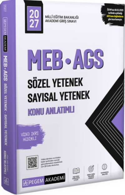 2027 MEB AGS Sözel Yetenek Sayısal Yetenek Konu Anlatımlı Pegem Yayınları Panda Fotokopi & Baskı Merkezi